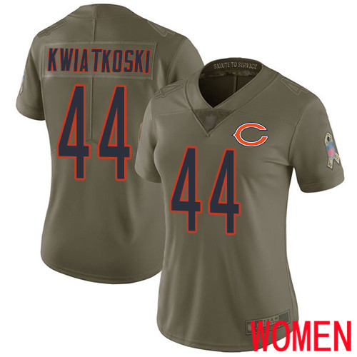 Chicago Bears Limited Olive Women Nick Kwiatkoski Jersey NFL Football #44 2017 Salute to Service